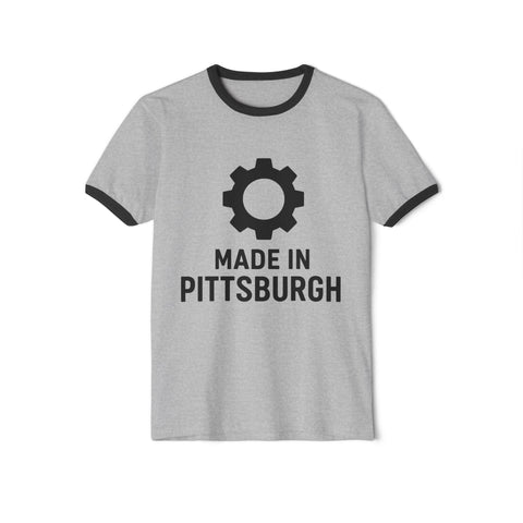 Made in Pittsburgh - Unisex Cotton Ringer T-Shirt T-Shirt - YinzerShop