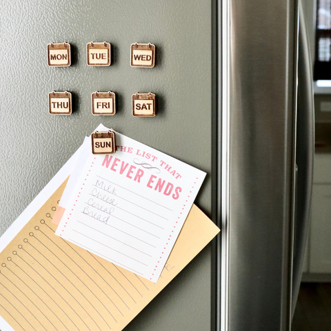 Days of the Week Magnets, Pack of 7