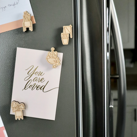 House Plant Magnets, Pack of 4