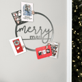 Magnetic Christmas Card Wreath - Merry Mail Script Font Holiday Card Holder Wall Decor - YinzerShop