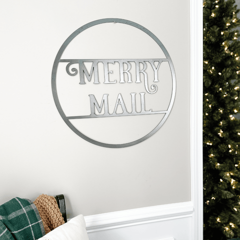 Magnetic Christmas Wreath - Steel Card Holder | Festive Holiday Decor With Santa Font Wall Decor - YinzerShop