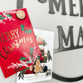 Magnetic Christmas Wreath - Steel Card Holder | Festive Holiday Decor With Santa Font Wall Decor - YinzerShop
