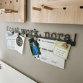 Magnetic Display Bar - Custom Name Steel Sign | Certificate Display Holder & Project Magnet Wall Decor - YinzerShop