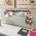 Magnetic Display Bar - Custom Name Steel Sign | Modern Sans Serif Art Holder Wall Decor - YinzerShop