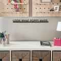 Magnetic Display Bar - Custom Name Steel Sign | Modern Sans Serif Art Holder Wall Decor - YinzerShop