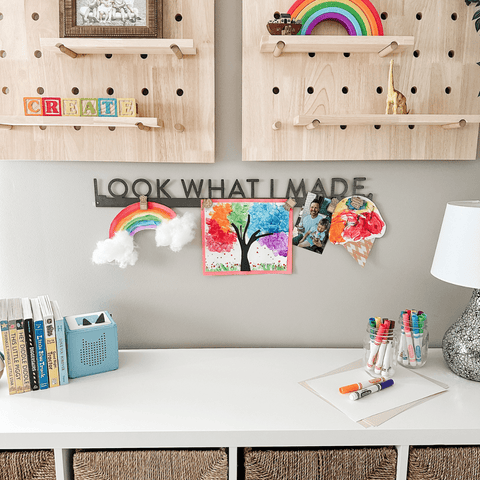 Magnetic Display Bar – Steel Magnetic Strip | Look What I Made Art Display Board Wall Decor - YinzerShop