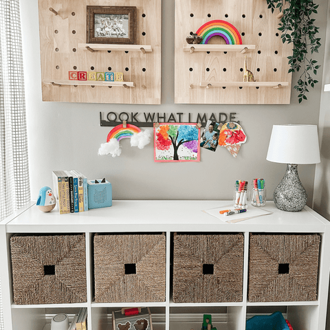 Magnetic Display Bar – Steel Magnetic Strip | Look What I Made Art Display Board Wall Decor - YinzerShop