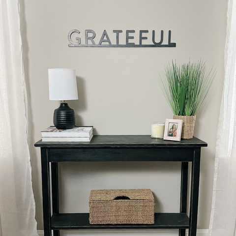 'Grateful' Magnetic Bar Wall Decor