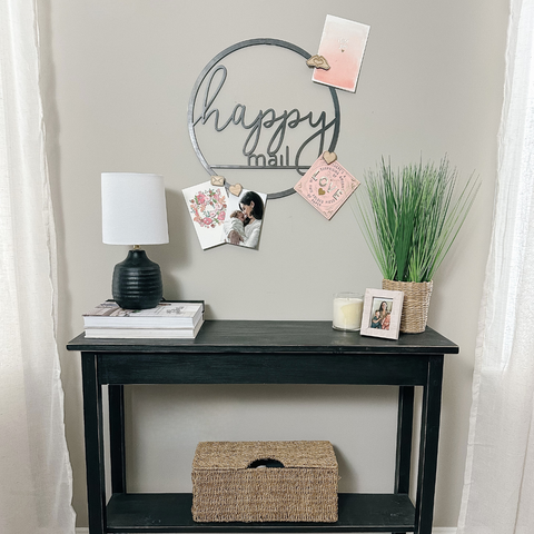 Happy Mail Circle Wall Decor