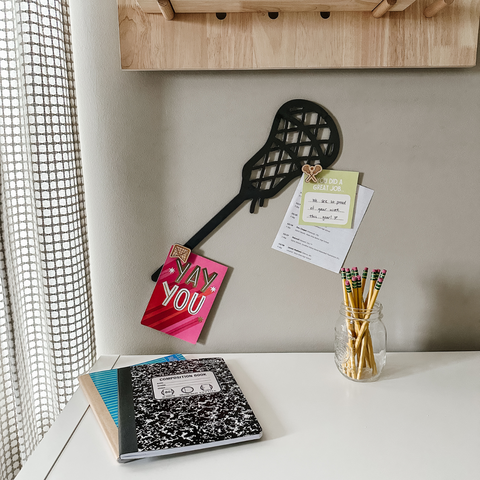 Lacrosse Wall Decor – Magnetic Steel Wall Sign | Sports Fan Gift & Team Display