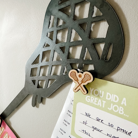Lacrosse Wall Decor – Magnetic Steel Wall Sign | Sports Fan Gift & Team Display