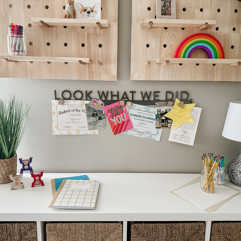 'Look What We Did' Magnetic Bar (sans serif font)