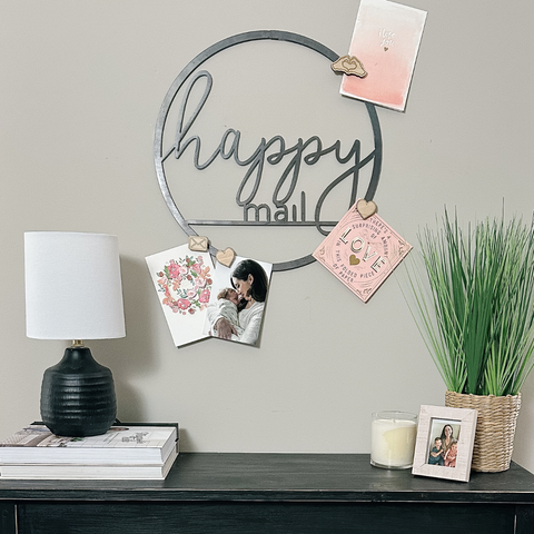 Happy Mail Circle Wall Decor