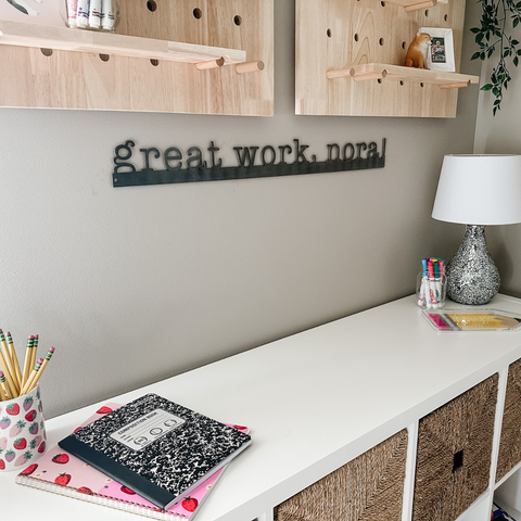 Magnetic Display Bar - Custom Name Steel Sign | Certificate Display Holder & Project Magnet