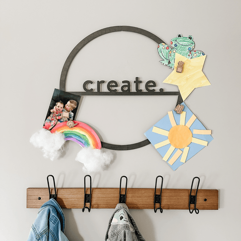 Magnetic Wall Decor - Steel Magnetic Sign Circle | Minimalist Wall Art Display Wall Decor - YinzerShop