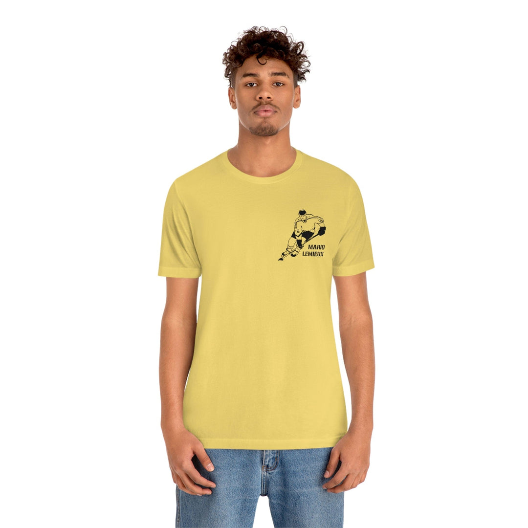 Mario Lemieux Legend T-Shirt - Back-Printed Graphic Tee T-Shirt Printify   