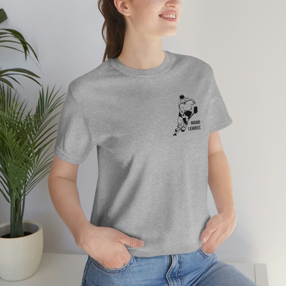 Mario Lemieux Legend T-Shirt - Back-Printed Graphic Tee T-Shirt Printify   