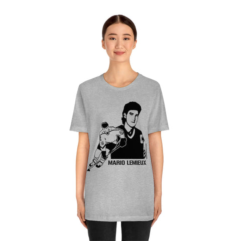 Mario Lemieux Legend T-Shirt Short Sleeve Tee T-Shirt Printify   
