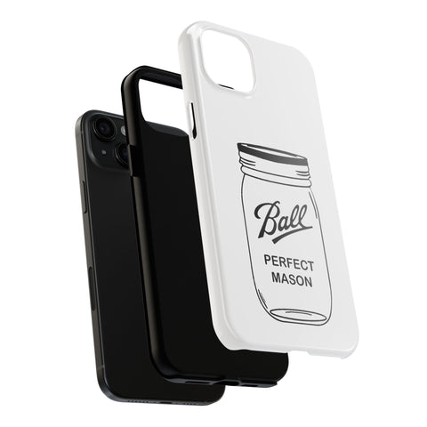 Mason Jar iPhone Case - Durable Phone Cover With Impact Resistant Rubber Liner Phone Case - YinzerShop
