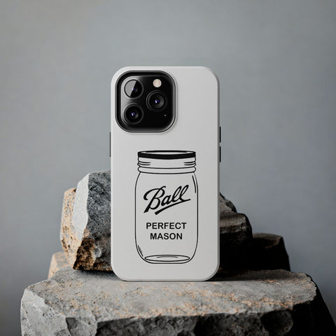 Mason Jar iPhone Case - Durable Phone Cover With Impact Resistant Rubber Liner Phone Case - YinzerShop