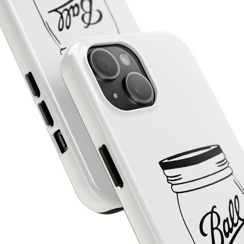 Mason Jar iPhone Case - Durable Phone Cover With Impact Resistant Rubber Liner Phone Case - YinzerShop