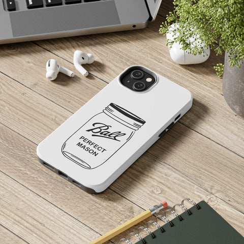 Mason Jar iPhone Case - Durable Phone Cover With Impact Resistant Rubber Liner Phone Case - YinzerShop
