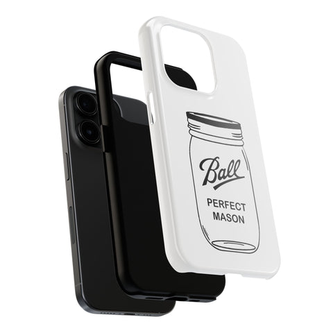 Mason Jar iPhone Case - Durable Phone Cover With Impact Resistant Rubber Liner Phone Case - YinzerShop
