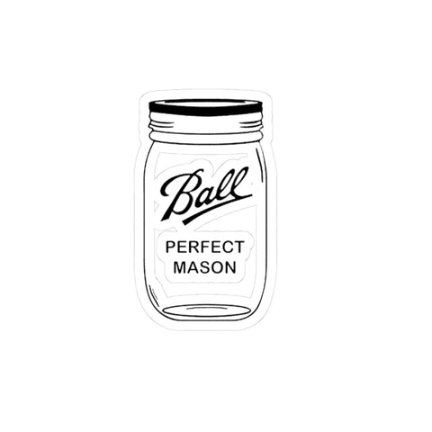 Mason Jar Stickers - Kiss-Cut Vinyl Decal Stickers with Glossy Finish Paper Products - YinzerShop