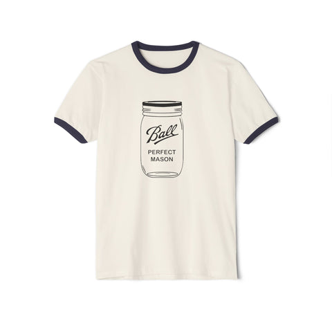 Mason Jar - Unisex Cotton Ringer T-Shirt T-Shirt - YinzerShop