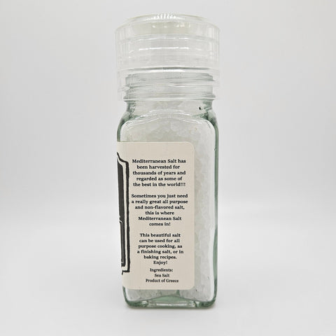Mediterranean Grinding Salt - Coarse Sea Salt With Fine Grinder Settings | Pure White Crystals - YinzerShop