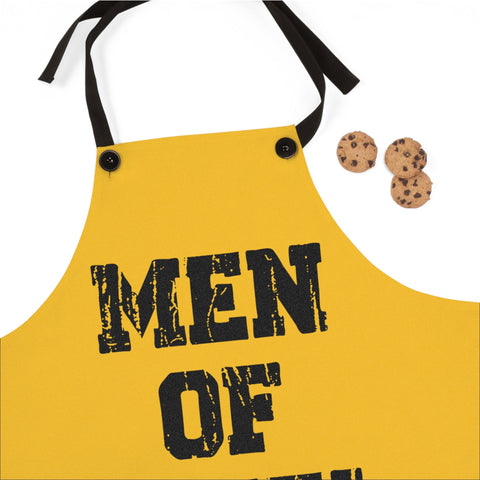 Men of Steel Apron – Durable Poly Twill Cooking Apron with Black Twill Straps Accessories - YinzerShop