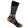 Men's Black Socks - Classic Whiskey Inspired Crew Socks for Gentlemen Socks - YinzerShop