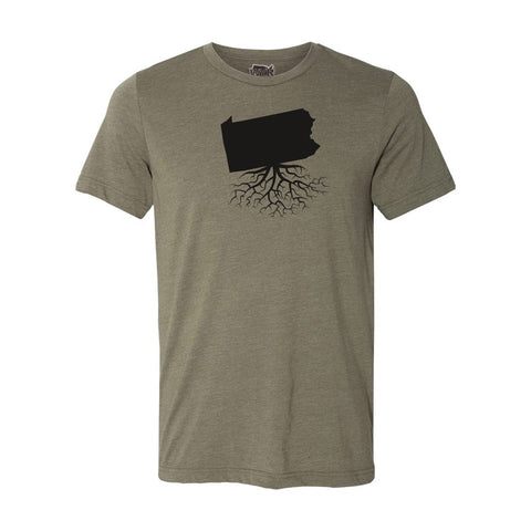 Men's Crewneck Tee | WearYourRoots Pennsylvania Soft Cotton Blend Shirt T-Shirt - YinzerShop