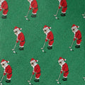 Men's Green Tie – Santa Golf Par-Tee Silk Blend Holiday Necktie in Kelly Green Tie - YinzerShop