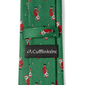 Men's Green Tie – Santa Golf Par-Tee Silk Blend Holiday Necktie in Kelly Green Tie - YinzerShop