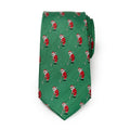 Men's Green Tie – Santa Golf Par-Tee Silk Blend Holiday Necktie in Kelly Green Tie - YinzerShop