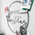Merry Christmas Sign - Magnetic Holiday Circle Steel Wall Decor Display Wall Decor - YinzerShop
