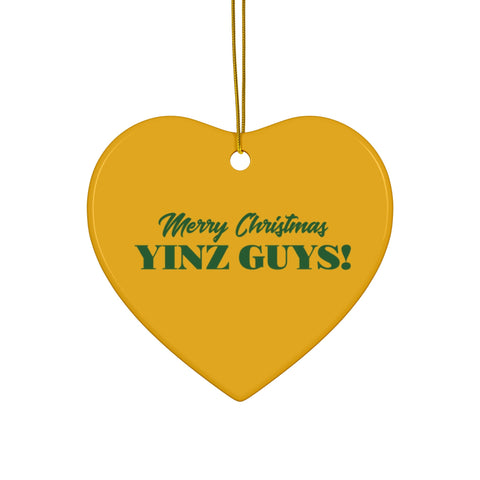 Merry Christmas Yinz Guys Ceramic Ornaments Home Decor - YinzerShop