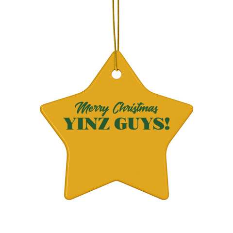 Merry Christmas Yinz Guys Ceramic Ornaments Home Decor - YinzerShop