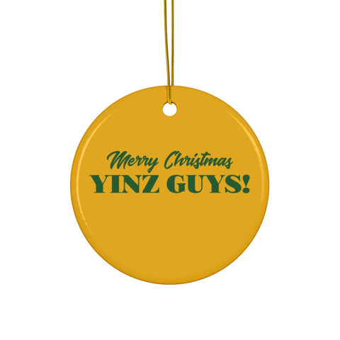 Merry Christmas Yinz Guys Ceramic Ornaments Home Decor - YinzerShop