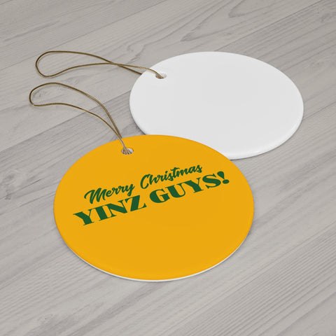 Merry Christmas Yinz Guys Ceramic Ornaments Home Decor - YinzerShop