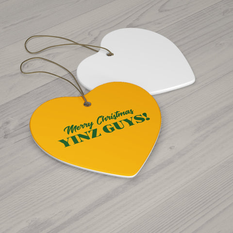 Merry Christmas Yinz Guys Ceramic Ornaments Home Decor - YinzerShop