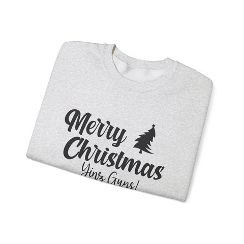 Merry Christmas Yinz! - Heavy Blend™ Crewneck Sweatshirt Sweatshirt - YinzerShop