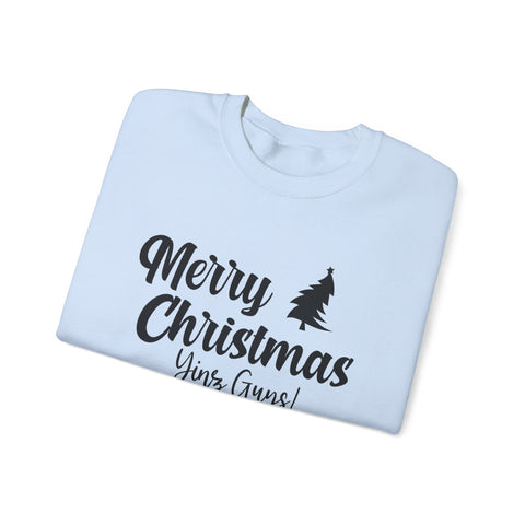Merry Christmas Yinz! - Heavy Blend™ Crewneck Sweatshirt Sweatshirt - YinzerShop