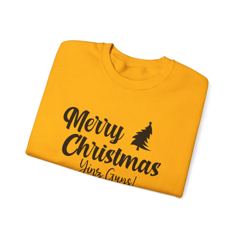 Merry Christmas Yinz! - Heavy Blend™ Crewneck Sweatshirt Sweatshirt - YinzerShop