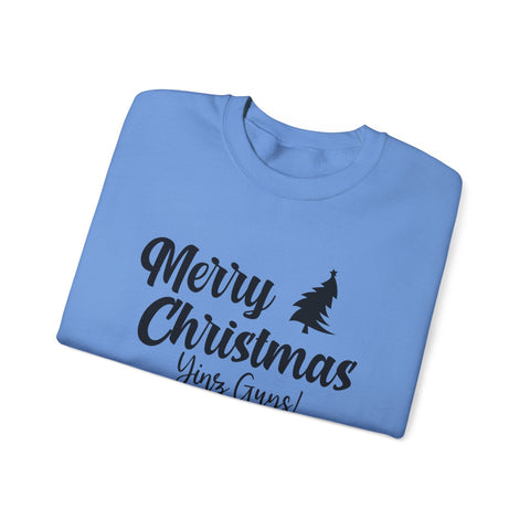 Merry Christmas Yinz! - Heavy Blend™ Crewneck Sweatshirt Sweatshirt - YinzerShop