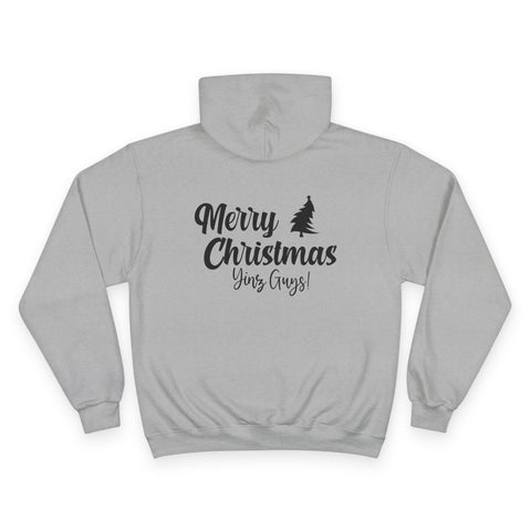 Merry Christmas Yinz - Print on back - Champion Hoodie Hoodie - YinzerShop