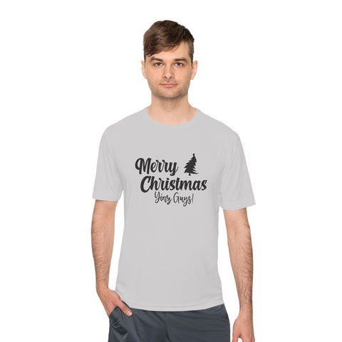 Merry Christmas Yinz - Sport-Tek Unisex Moisture Wicking Tee T-Shirt - YinzerShop
