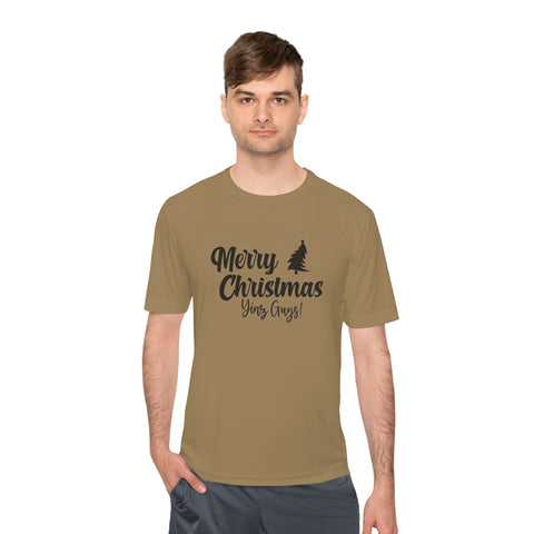 Merry Christmas Yinz - Sport-Tek Unisex Moisture Wicking Tee T-Shirt - YinzerShop