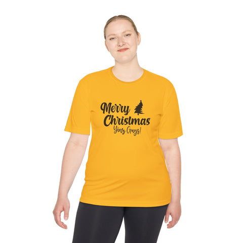 Merry Christmas Yinz - Sport-Tek Unisex Moisture Wicking Tee T-Shirt - YinzerShop